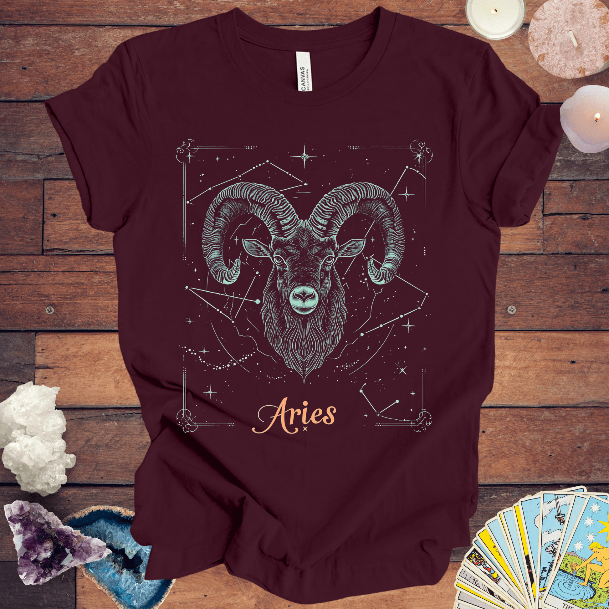 T-Shirt Maroon / S Aries Fire Spirit T-Shirt