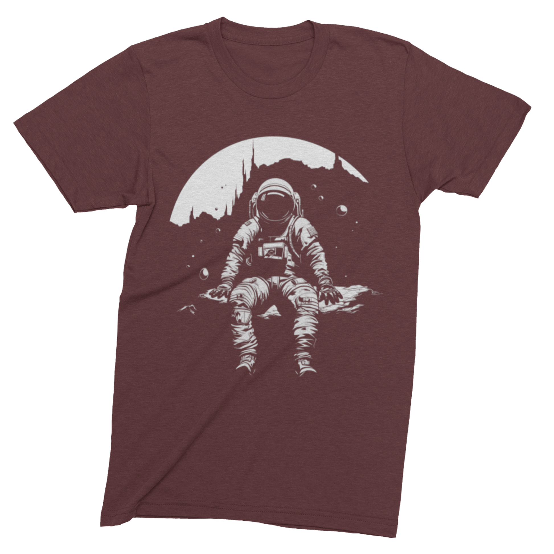 T-Shirt Maroon / S Astronaut Moon Break T-Shirt