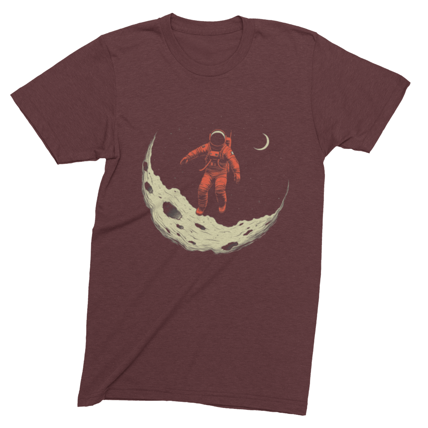 T-Shirt Maroon / S Astronaut Moon Explorer T-Shirt