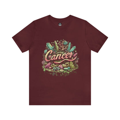 T-Shirt Maroon / S Cancer Healing Crystals T-Shirt: Embrace Your Nurturing Essence