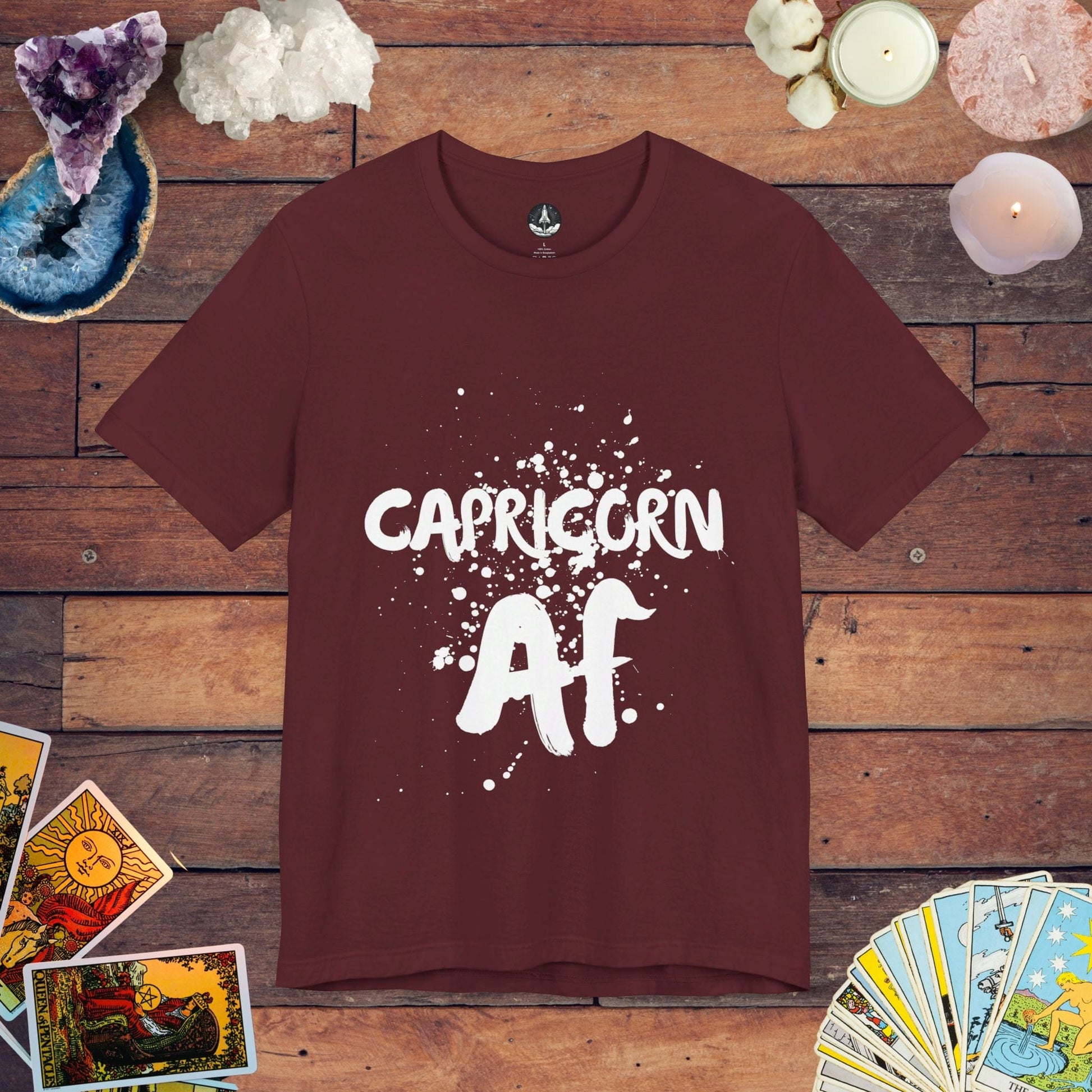 T-Shirt Maroon / S Capricorn AF - Ambitious Spirit Tee