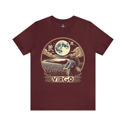 T-Shirt Maroon / S Harvest Moon Serenity: Virgo Ukiyo-e Inspired T-Shirt