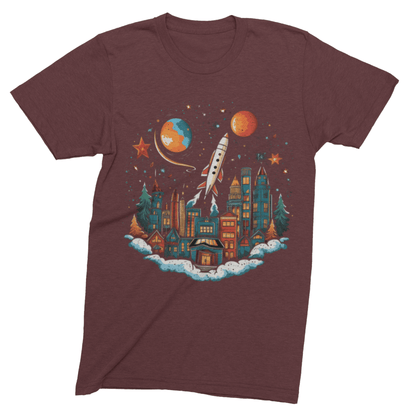 T-Shirt Maroon / S Holiday Rocket Launch T-Shirt