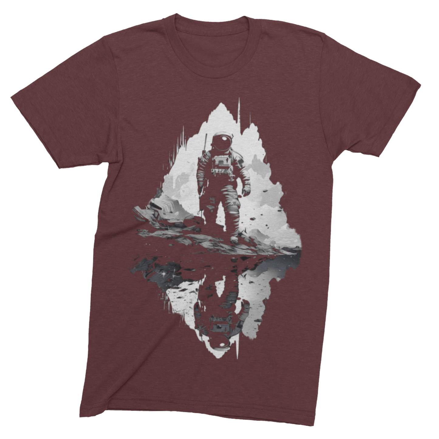 T-Shirt Maroon / S Lunar Pioneer: Astronaut on the Moon T-Shirt