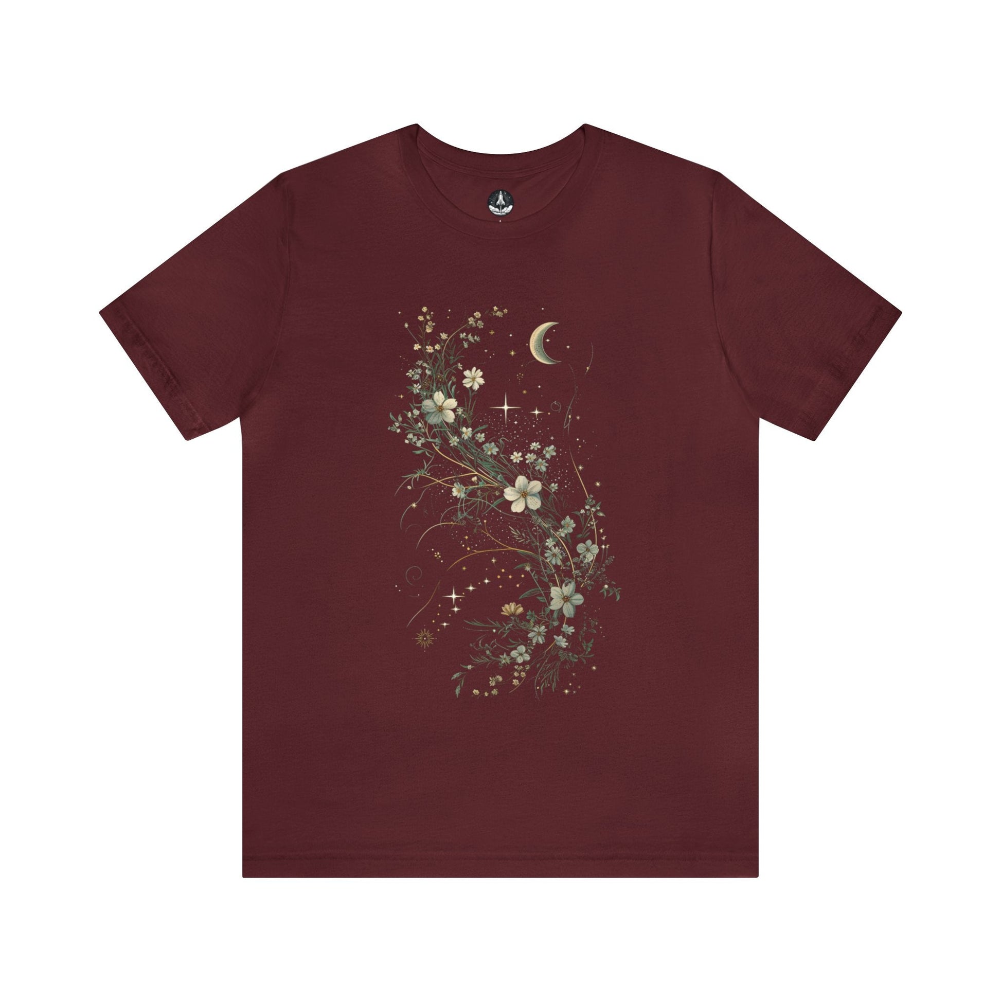 T-Shirt Maroon / S Moonlit Petals T-Shirt