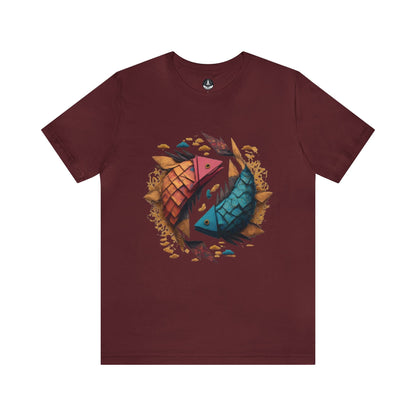 T-Shirt Maroon / S Papercraft Pisces T-Shirt