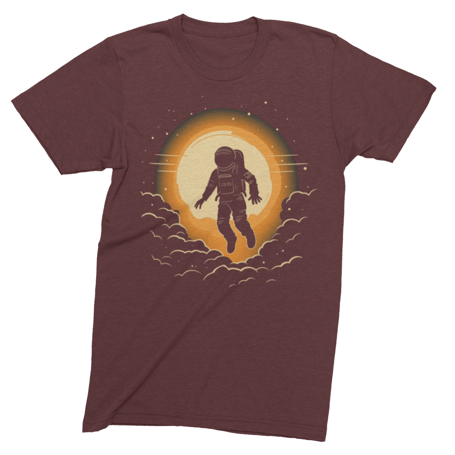 T-Shirt Maroon / S Space Odyssey: Astronaut in Zero Gravity T-Shirt