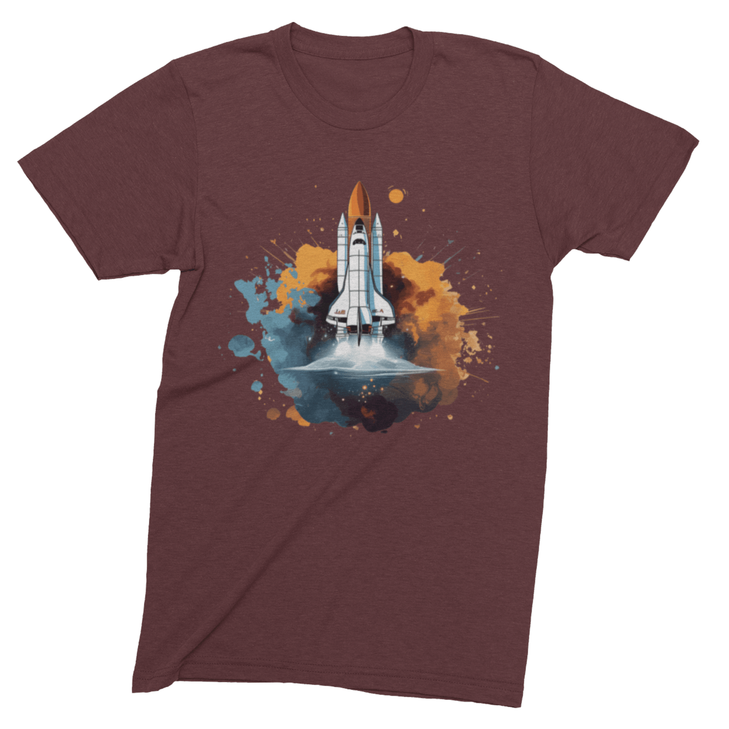 T-Shirt Maroon / S Space Shuttle Color Splash T-Shirt