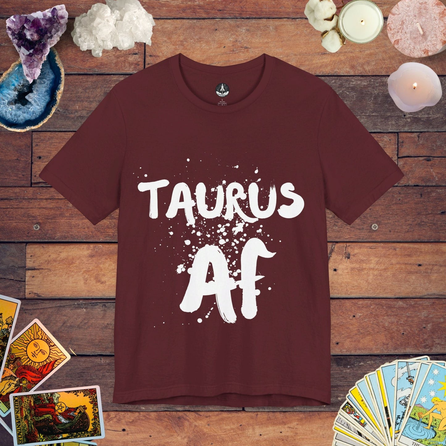 T-Shirt Maroon / S Taurus AF  - Confident Zodiac T-Shirt