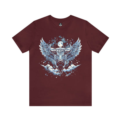 T-Shirt Maroon / S Taurus Celestial Bull T-Shirt: Stellar Determination