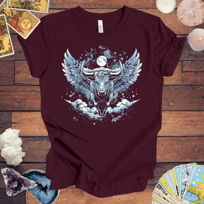 T-Shirt Maroon / S Taurus Celestial Bull T-Shirt: Stellar Determination