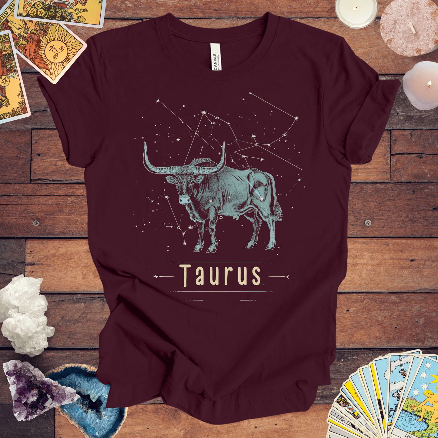 T-Shirt Maroon / S Taurus Earth Essence T-Shirt