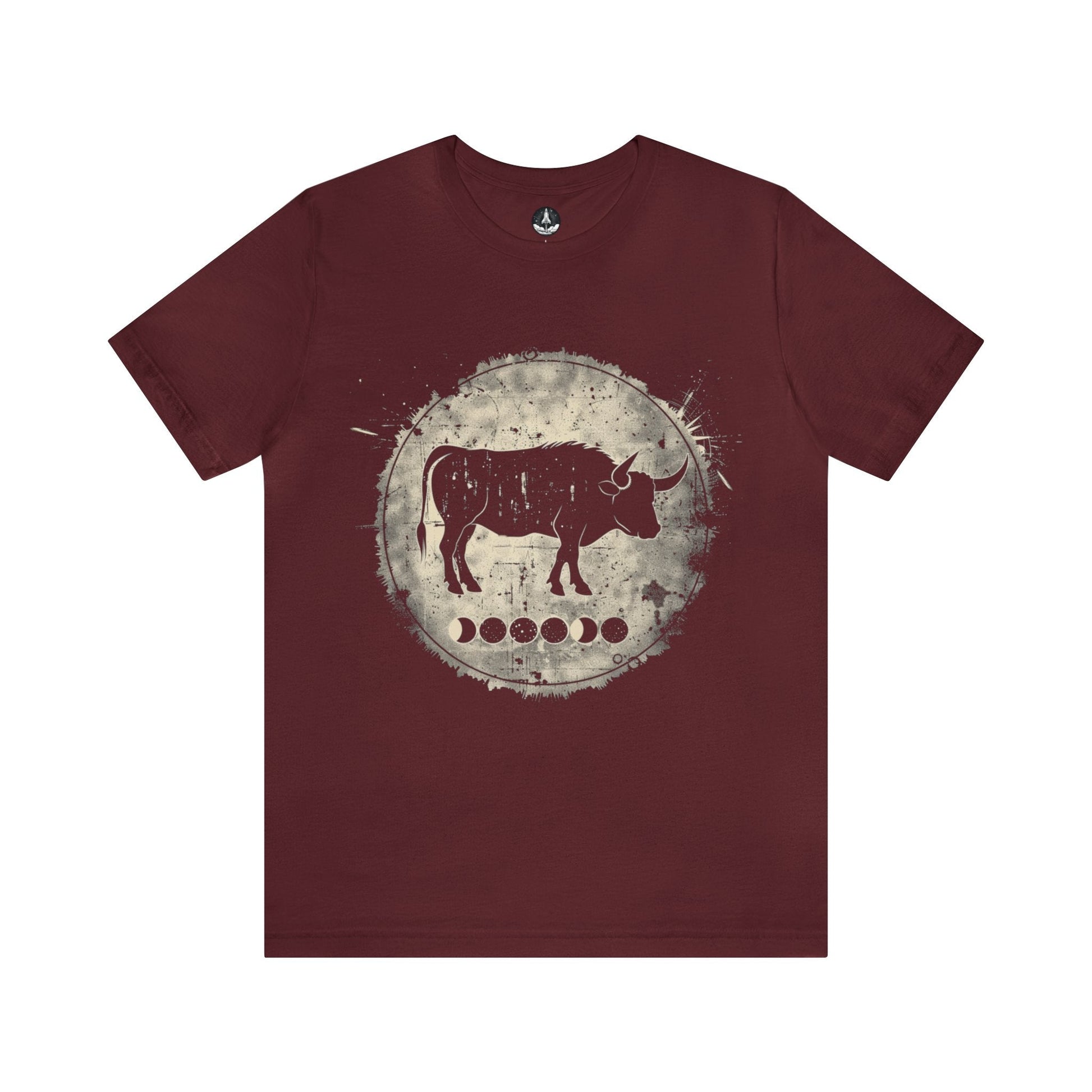 T-Shirt Maroon / S Taurus Lunar Phase T-Shirt
