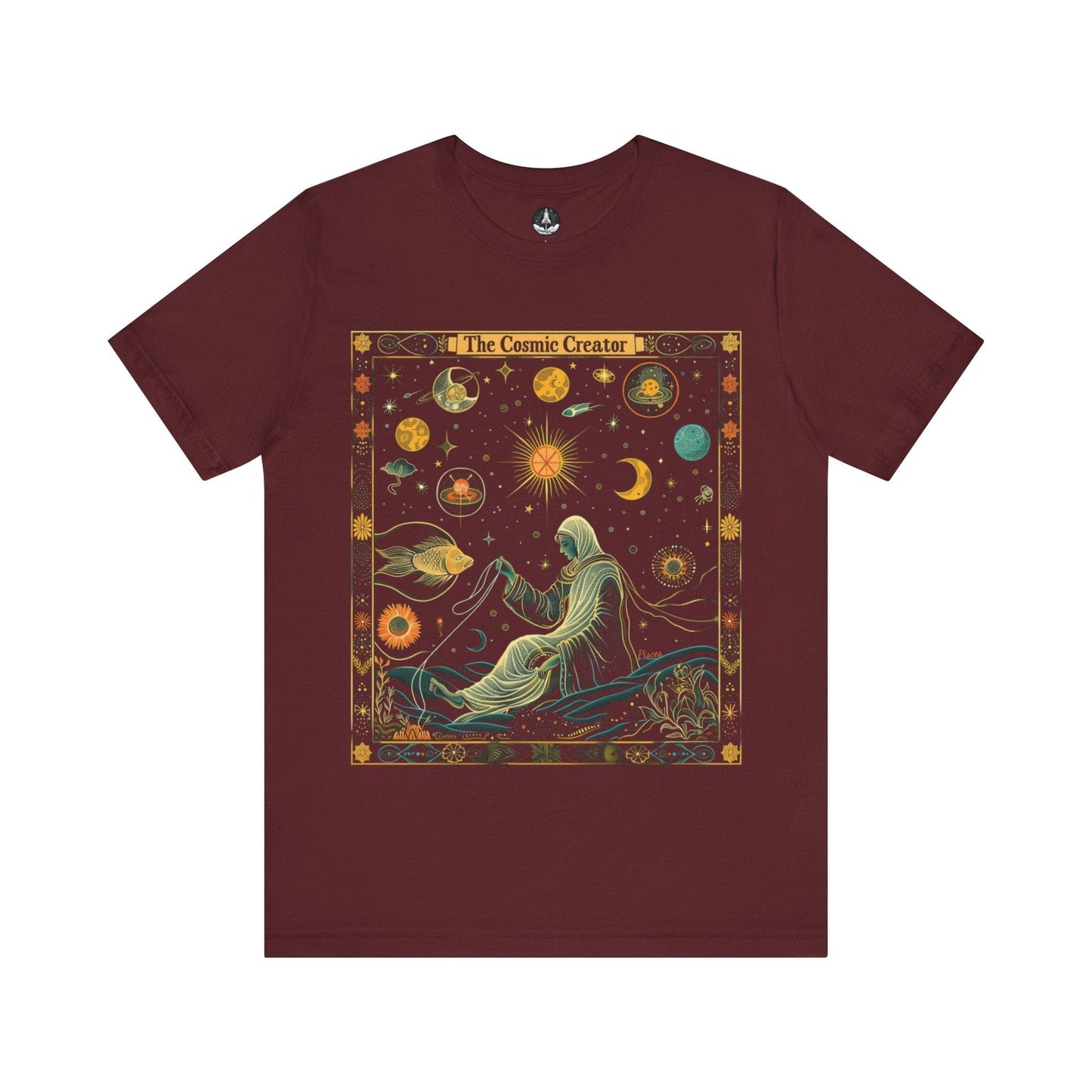 T-Shirt Maroon / S The Cosmic Creator Pisces T-Shirt