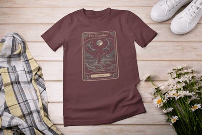 T-Shirt Maroon / S The Guardian: Cancer Tarot Card T-Shirt