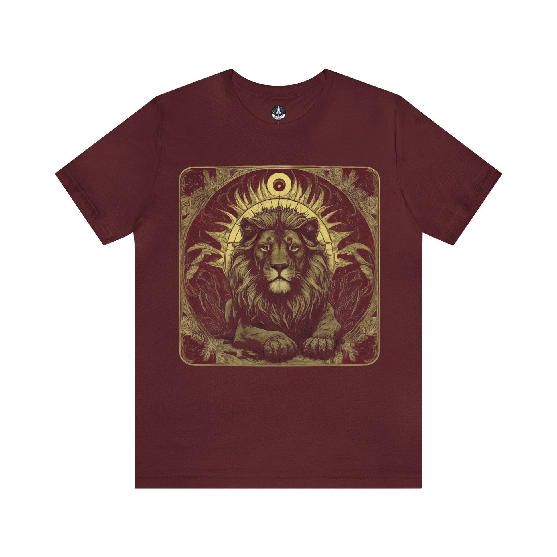 T-Shirt Maroon / S The Royalty Sun Tarot Card Leo T-Shirt