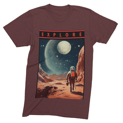 T-Shirt Maroon / S Vintage Space Travel Poster T-Shirt