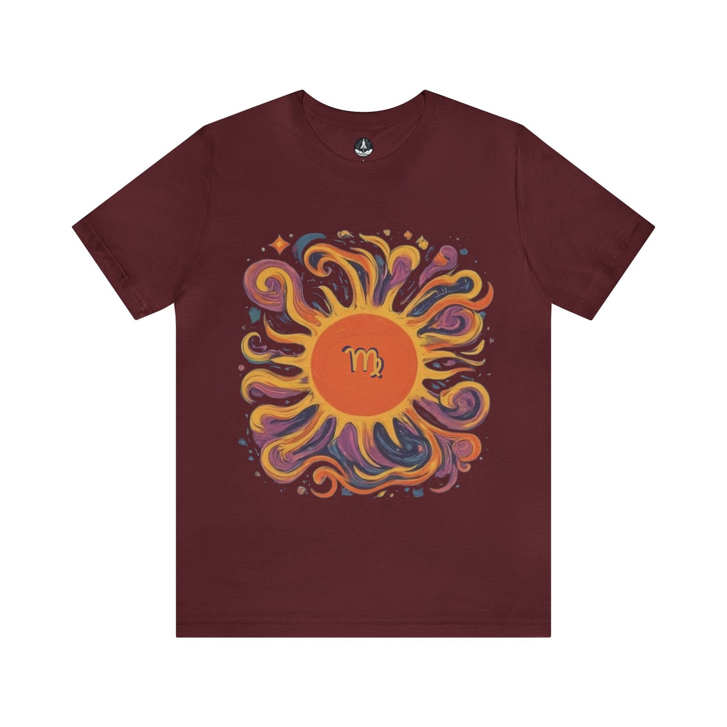 T-Shirt Maroon / S Virgo Sun Sign Tee: Purity in Every Thread