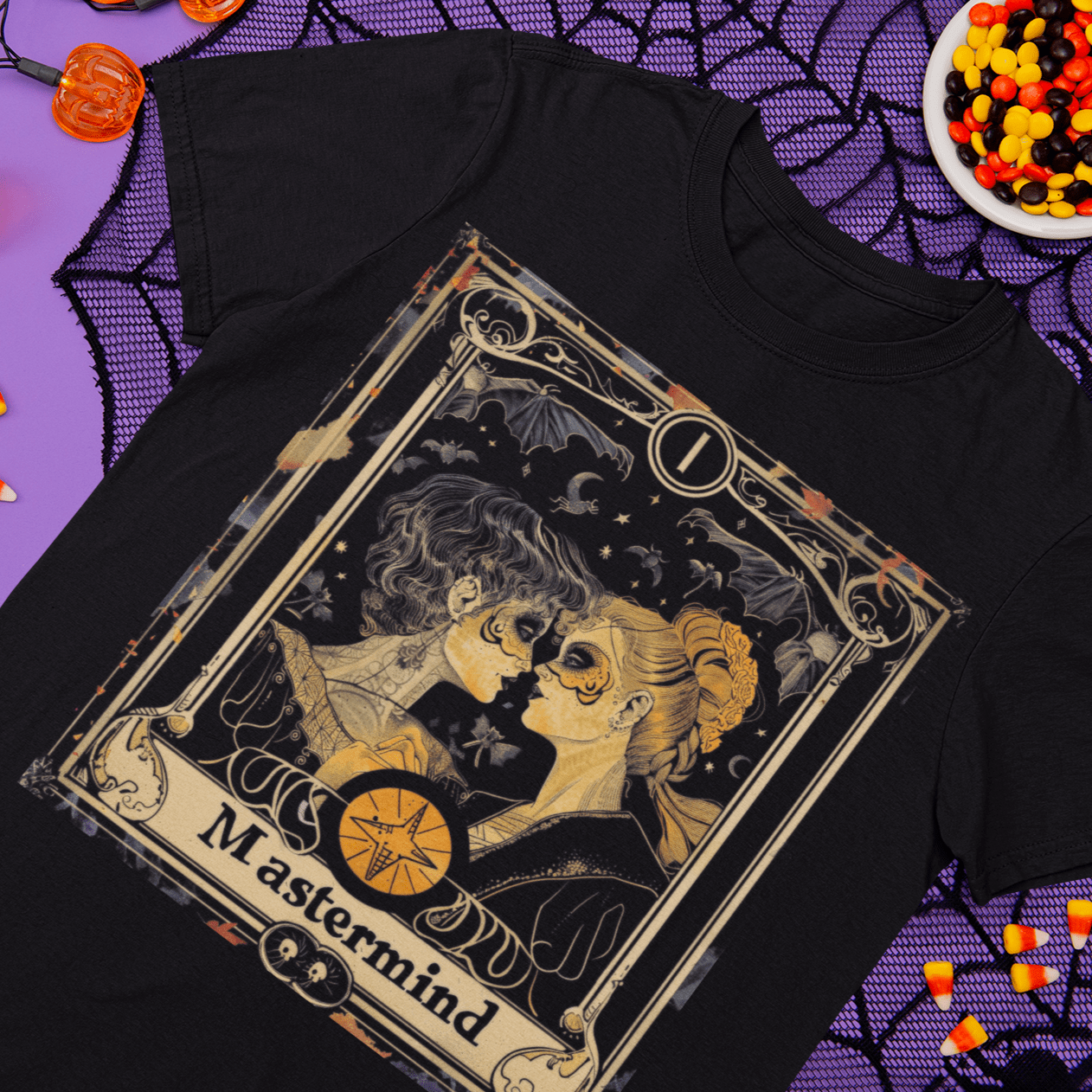 T-Shirt Mastermind Gemini Tarot Card T-Shirt - Halloween Limited Edition