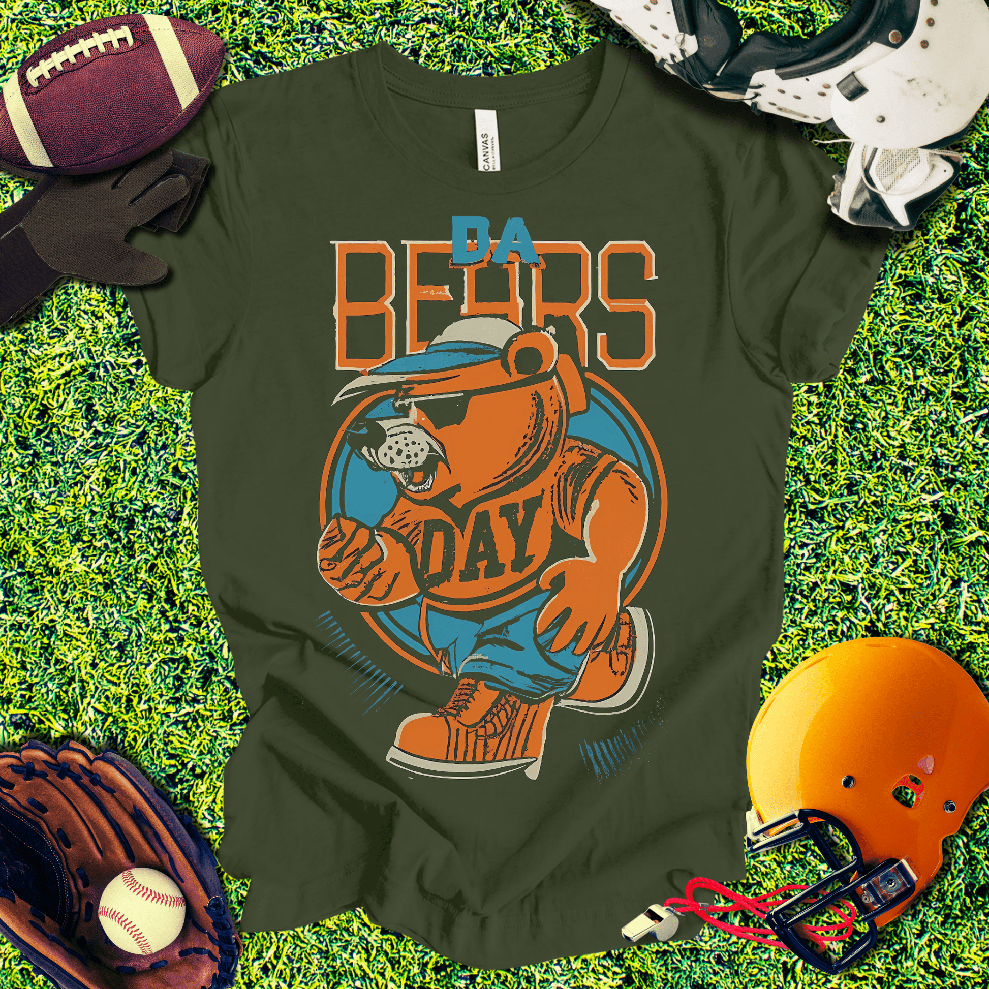 T-Shirt Military Green / S DA Bears Vintage T-Shirt