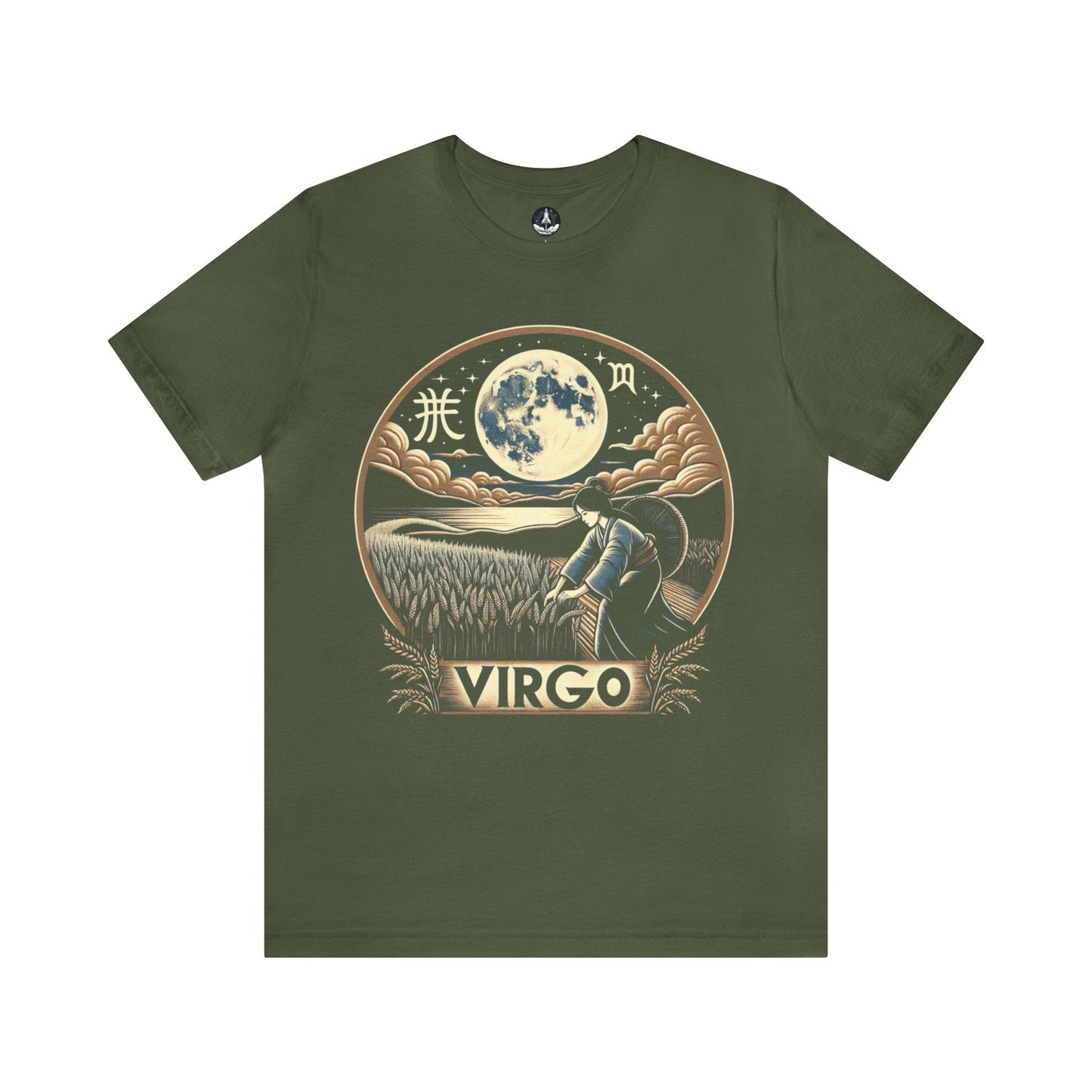 T-Shirt Military Green / S Harvest Moon Serenity: Virgo Ukiyo-e Inspired T-Shirt