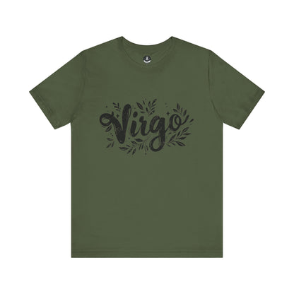 T-Shirt Military Green / S Ink Splattered Virtue Virgo TShirt: Artistic Precision