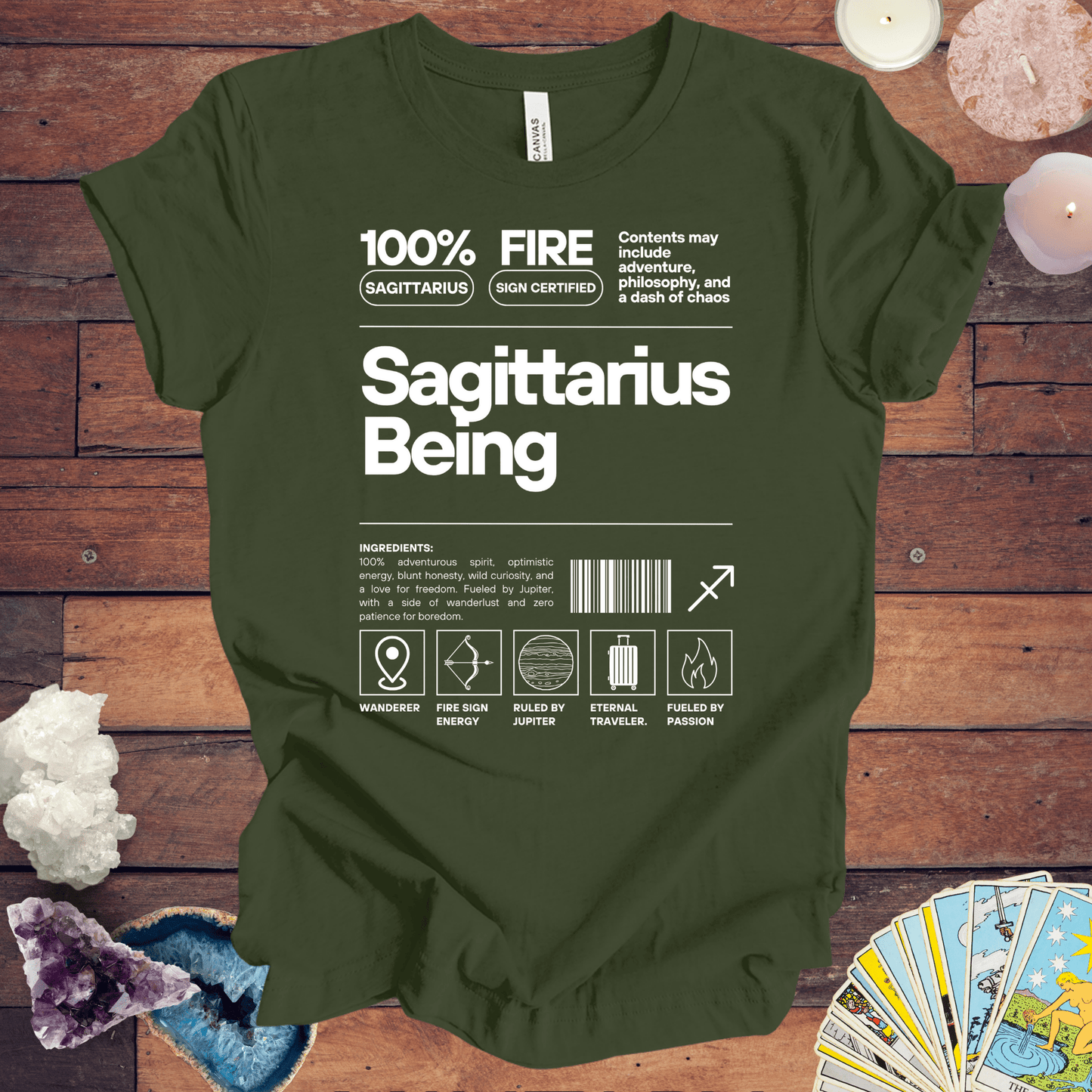 T-Shirt Military Green / S Sagittarius Being - Zodiac-Inspired T-Shirt