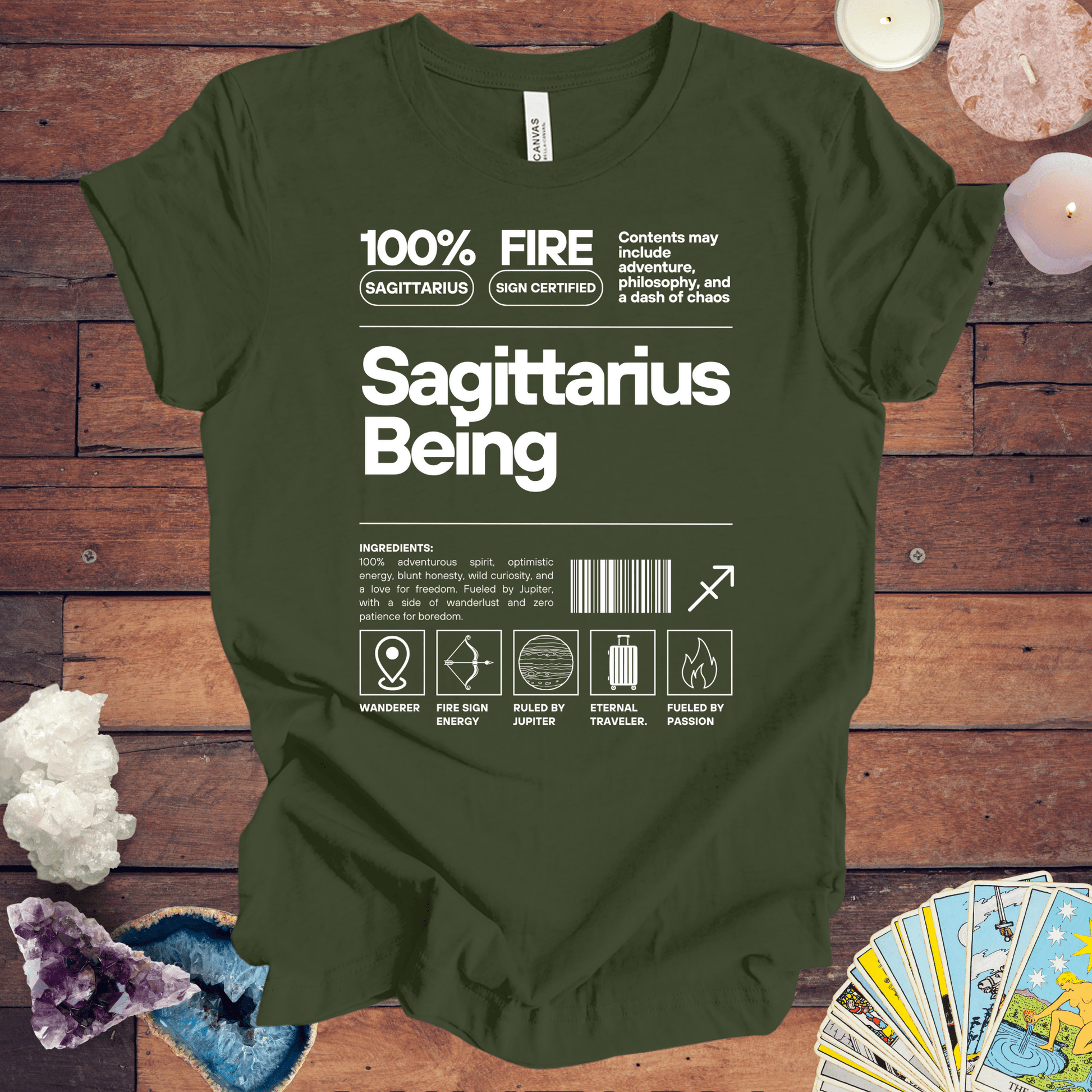 T-Shirt Military Green / S Sagittarius Being - Zodiac-Inspired T-Shirt