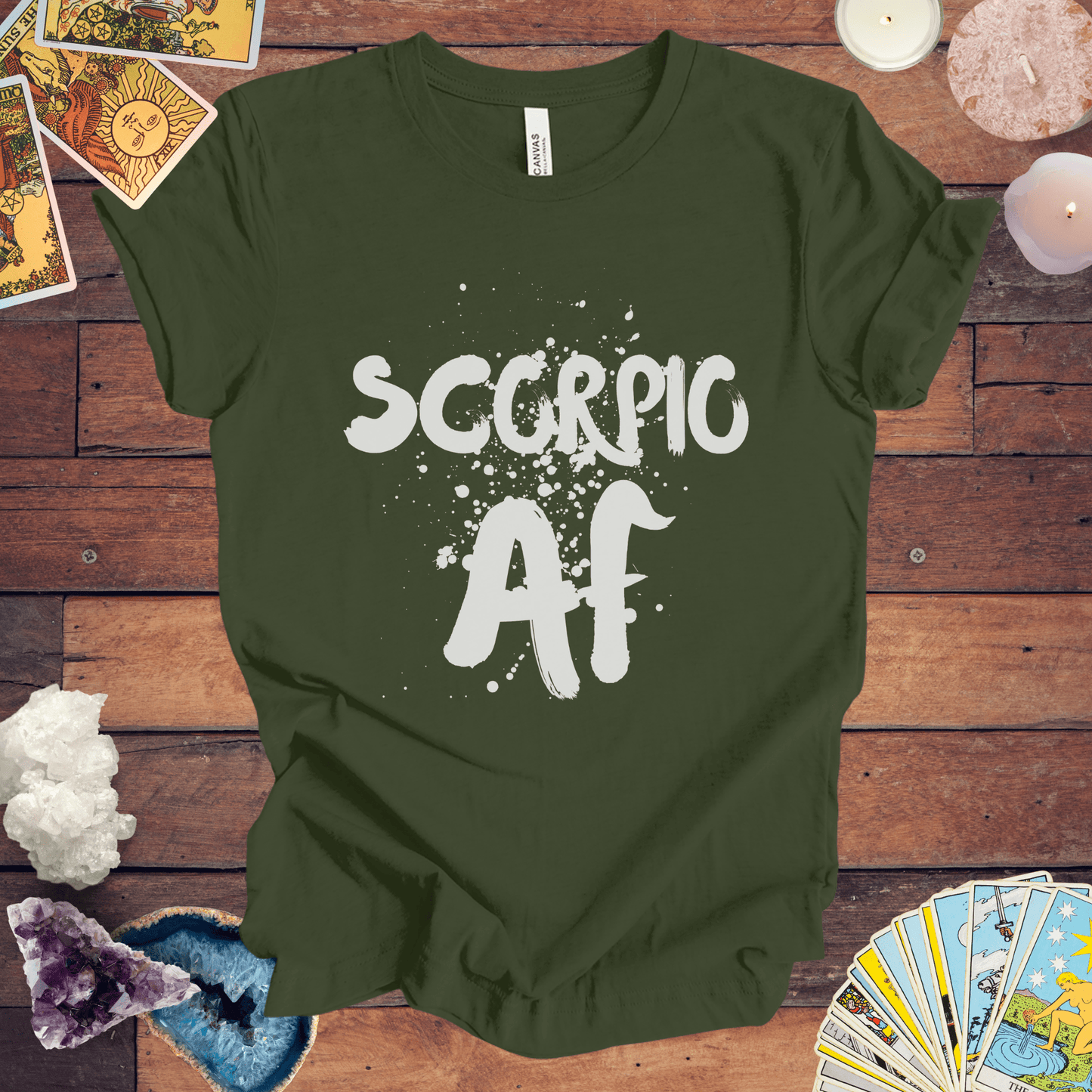 T-Shirt Military Green / S Scorpio AF - Fierce Zodiac Tee