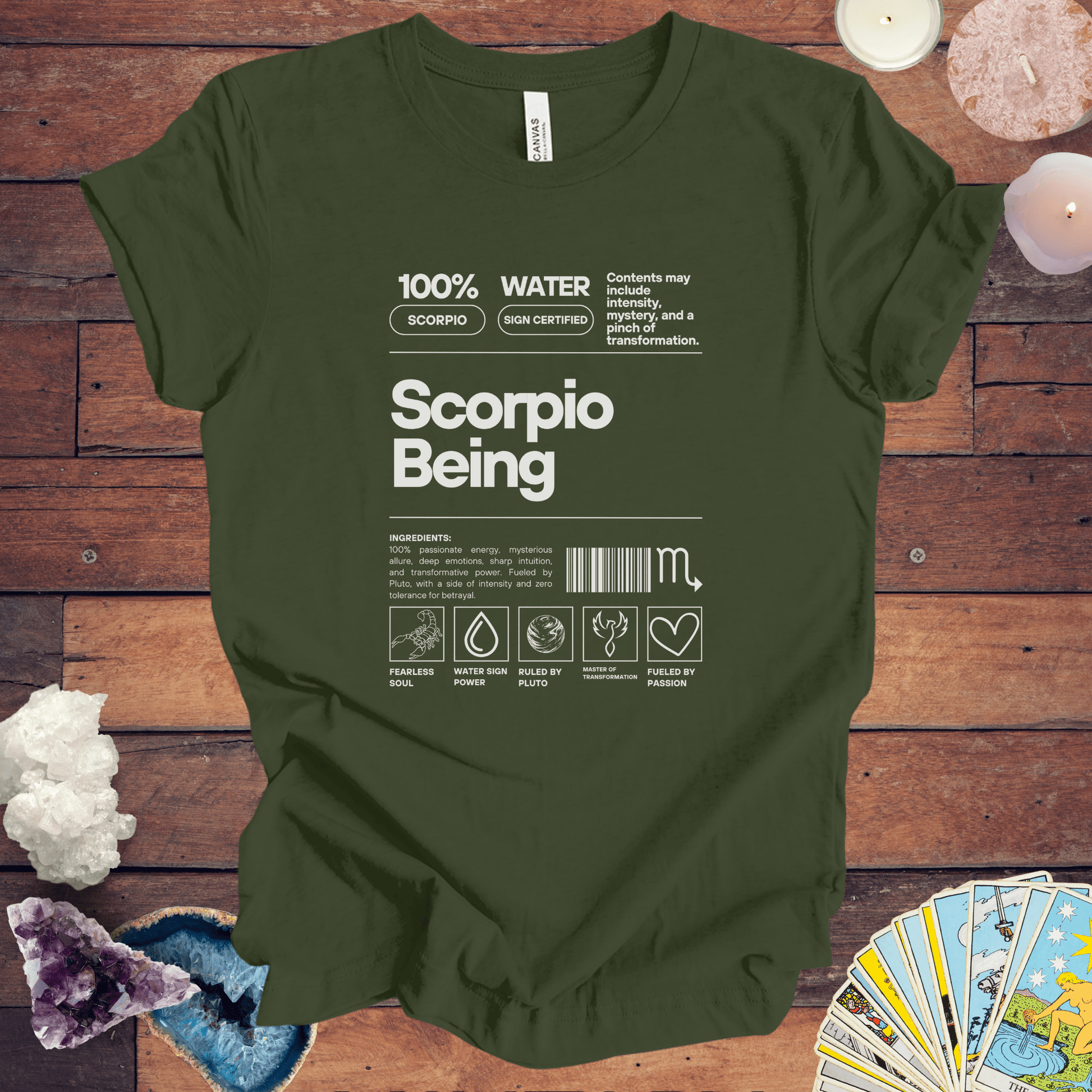 T-Shirt Military Green / S Scorpio Being - Zodiac-Inspired T-Shirt