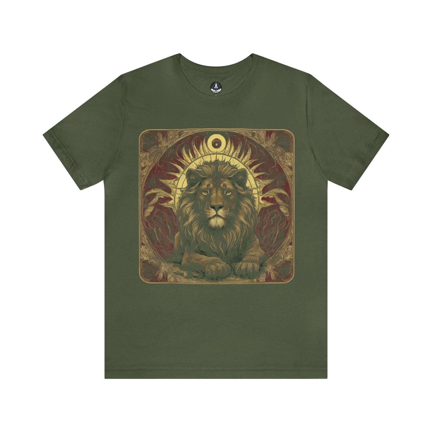 T-Shirt Military Green / S The Royalty Sun Tarot Card Leo T-Shirt