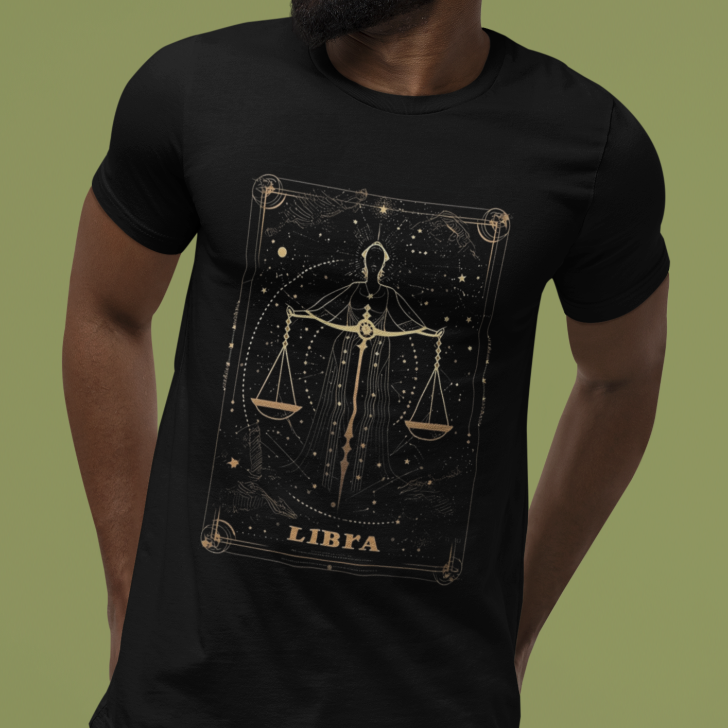 The Scales: Libra Tarot Card T-Shirt