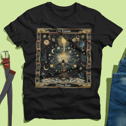 The Cosmic Creative: Pisces Tarot Card T-Shirt