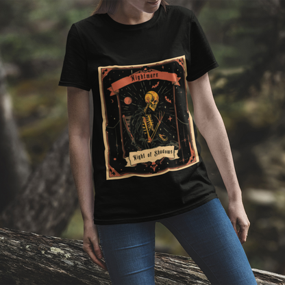 Nightmare Night of Shadows Tarot Card T-Shirt - Halloween Limited Edition