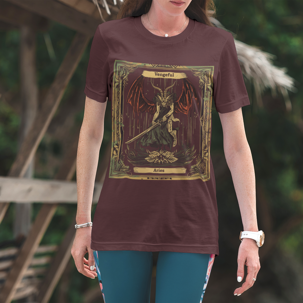 Vengeful Aries Tarot Card T-Shirt - Halloween Limited Edition