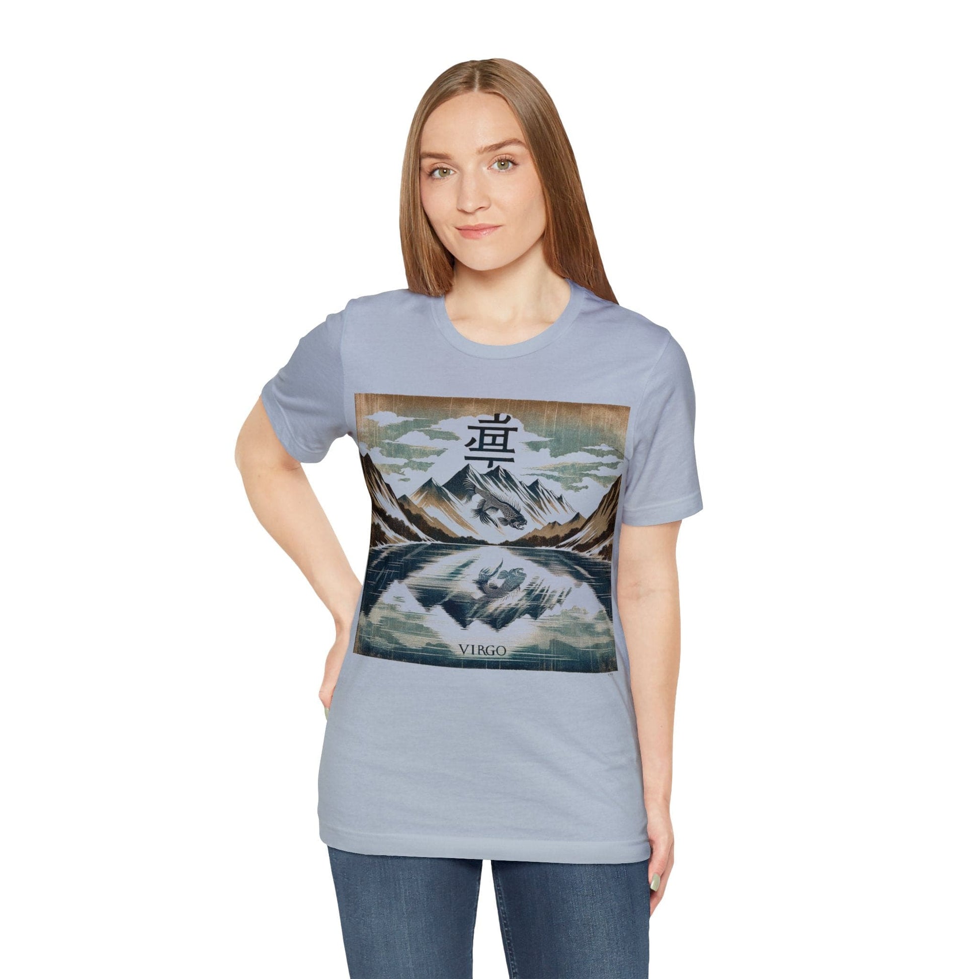 T-Shirt Mountaintop Reflection: Virgo Gyotaku T-Shirt