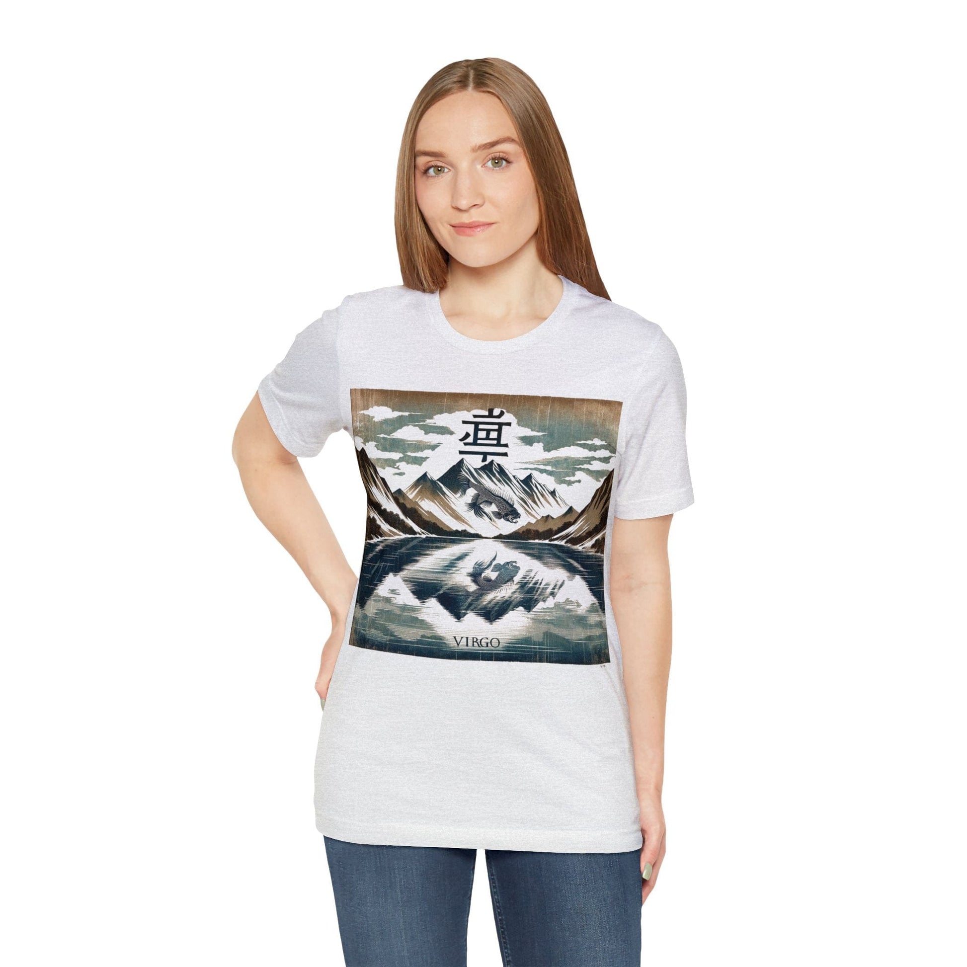 T-Shirt Mountaintop Reflection: Virgo Gyotaku T-Shirt