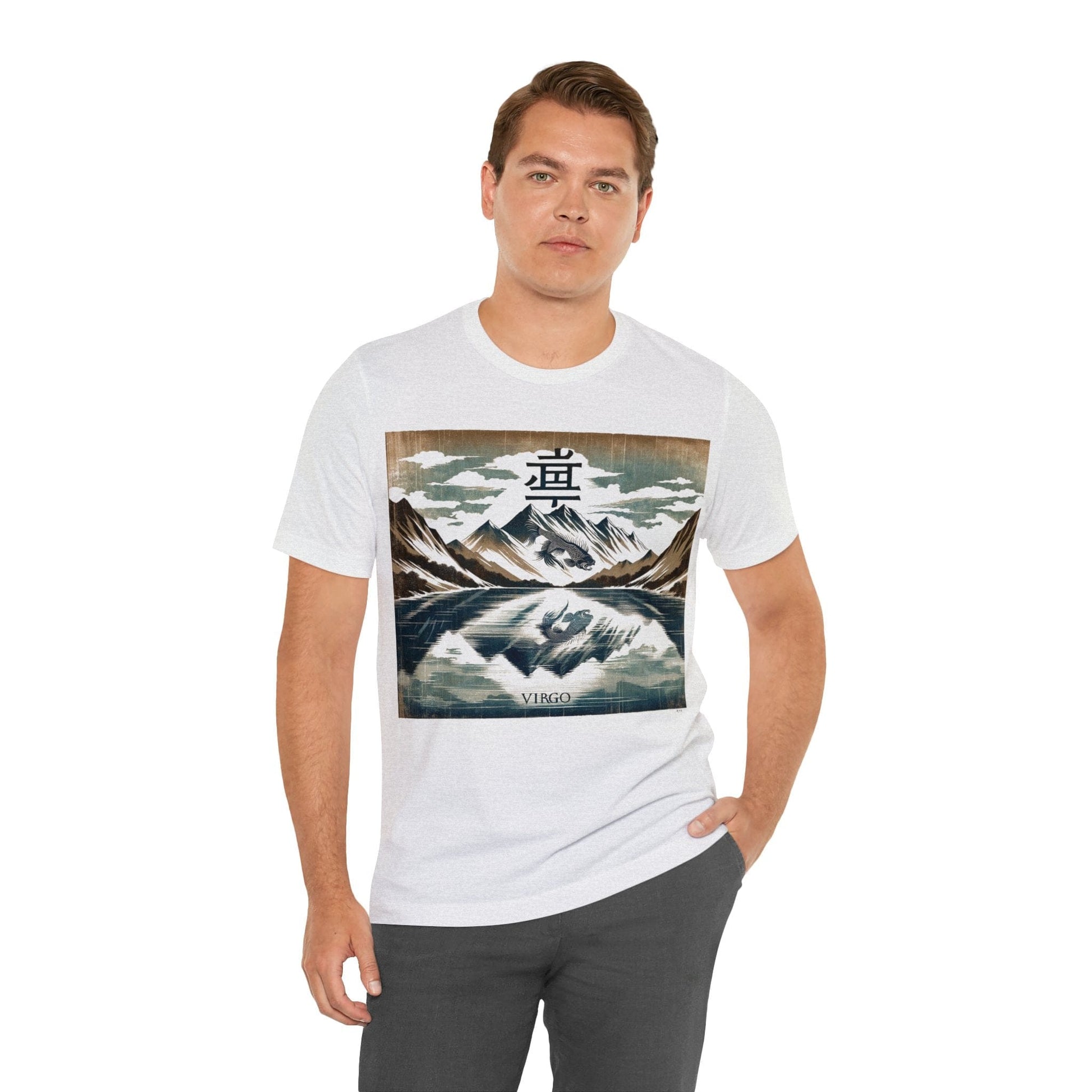 T-Shirt Mountaintop Reflection: Virgo Gyotaku T-Shirt