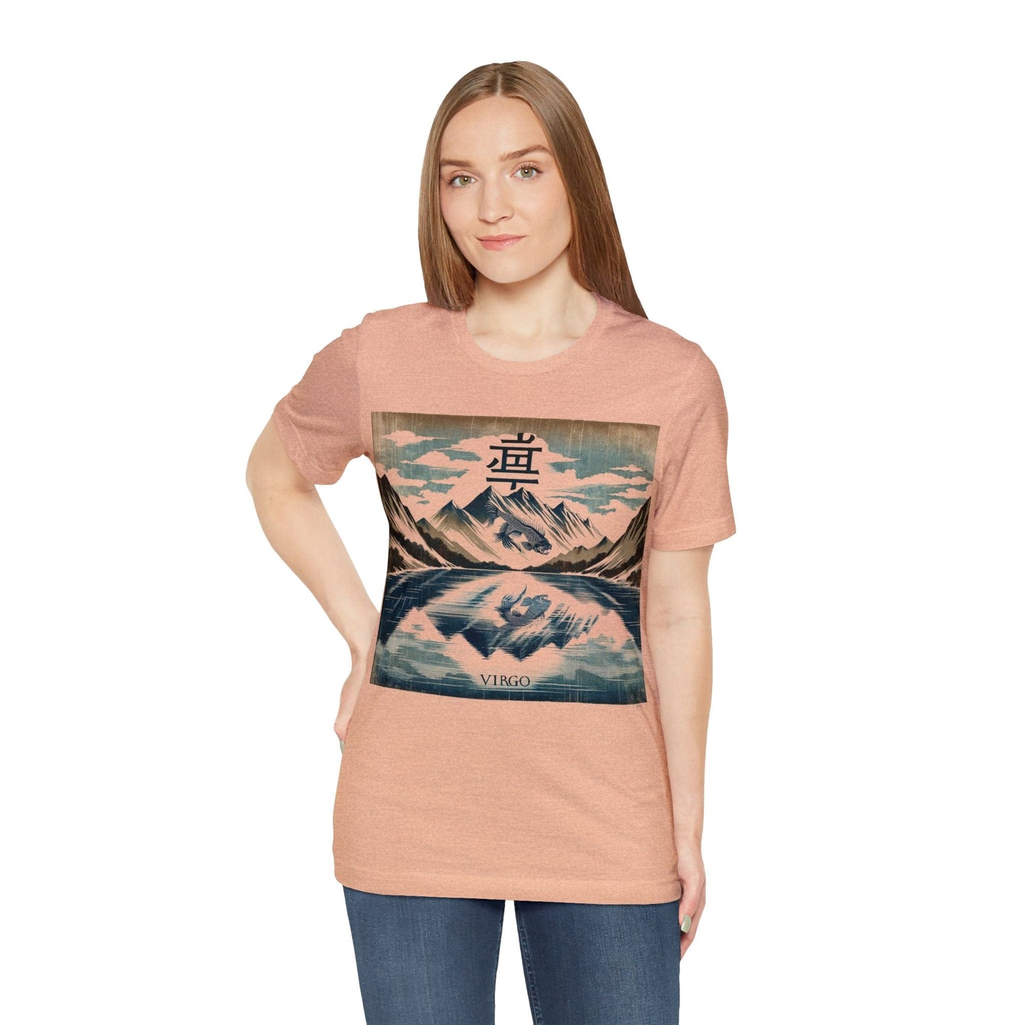 T-Shirt Mountaintop Reflection: Virgo Gyotaku T-Shirt