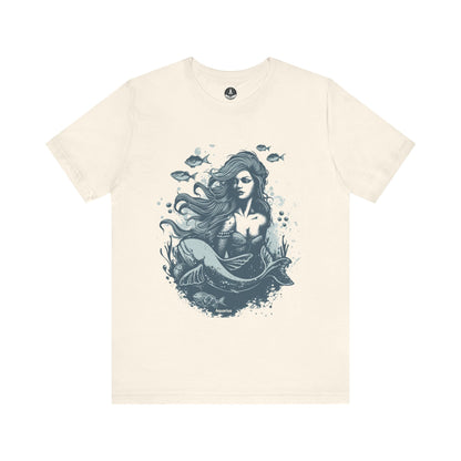 T-Shirt Natural / S Aquarius Siren T-Shirt: Enchanting Depths for the Visionary Spirit
