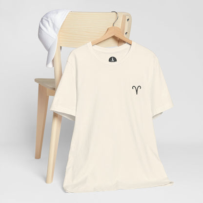 T-Shirt Natural / S Aries Minimalist Icon TShirt: Bold Simplicity for the Trailblazer