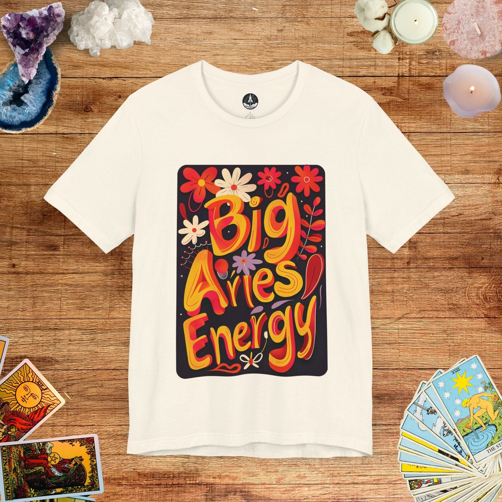 T-Shirt Natural / S Big Aries Energy T-Shirt