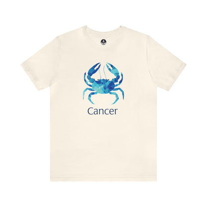 T-Shirt Natural / S Cancer Geometric Constellation T-Shirt: Modern Astrology Meets Art