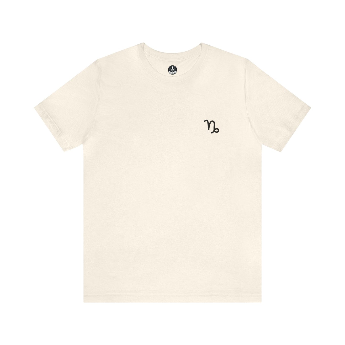 T-Shirt Natural / S Capricorn Mountain Glyph T-Shirt: Peak Style for the Determined Climber