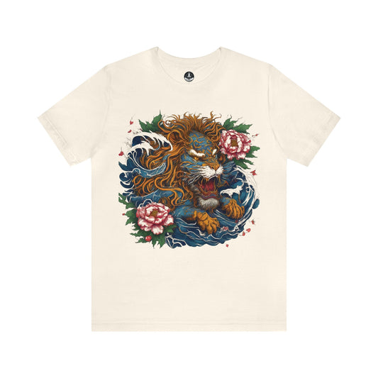 T-Shirt Natural / S Japanese Irezumi Leo T-Shirt