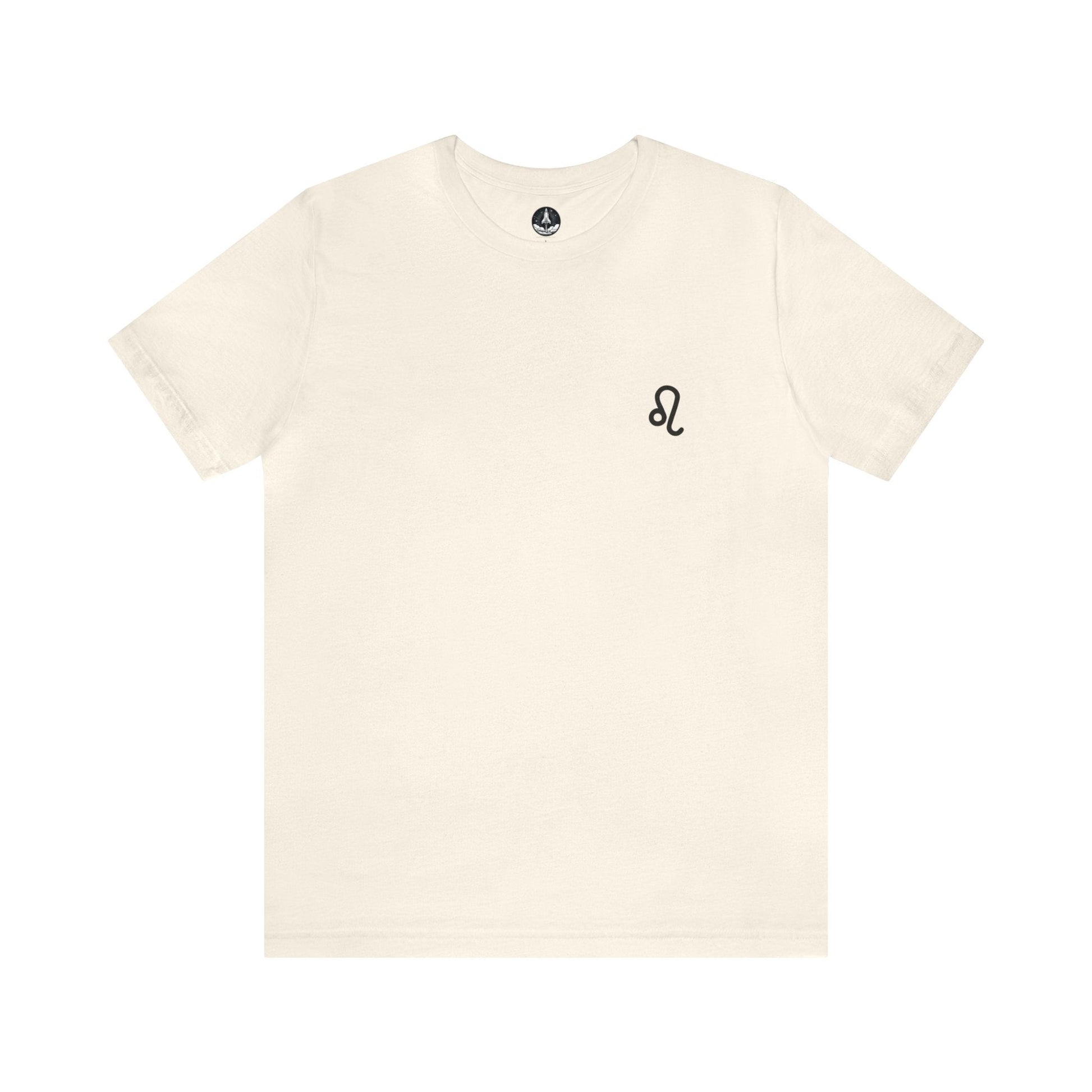 T-Shirt Natural / S Leo Minimalist Majesty T-Shirt: Bold Elegance for the Zodiac King