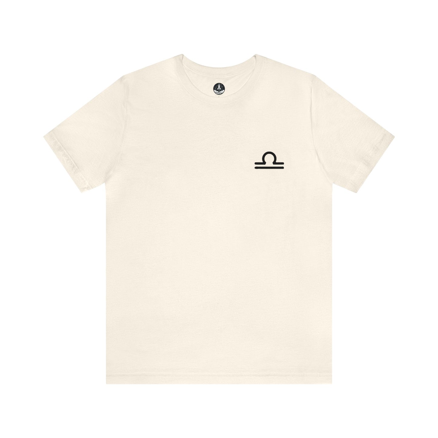T-Shirt Natural / S Libra Balanced Emblem T-Shirt: Elegant Harmony for the Peacemaker