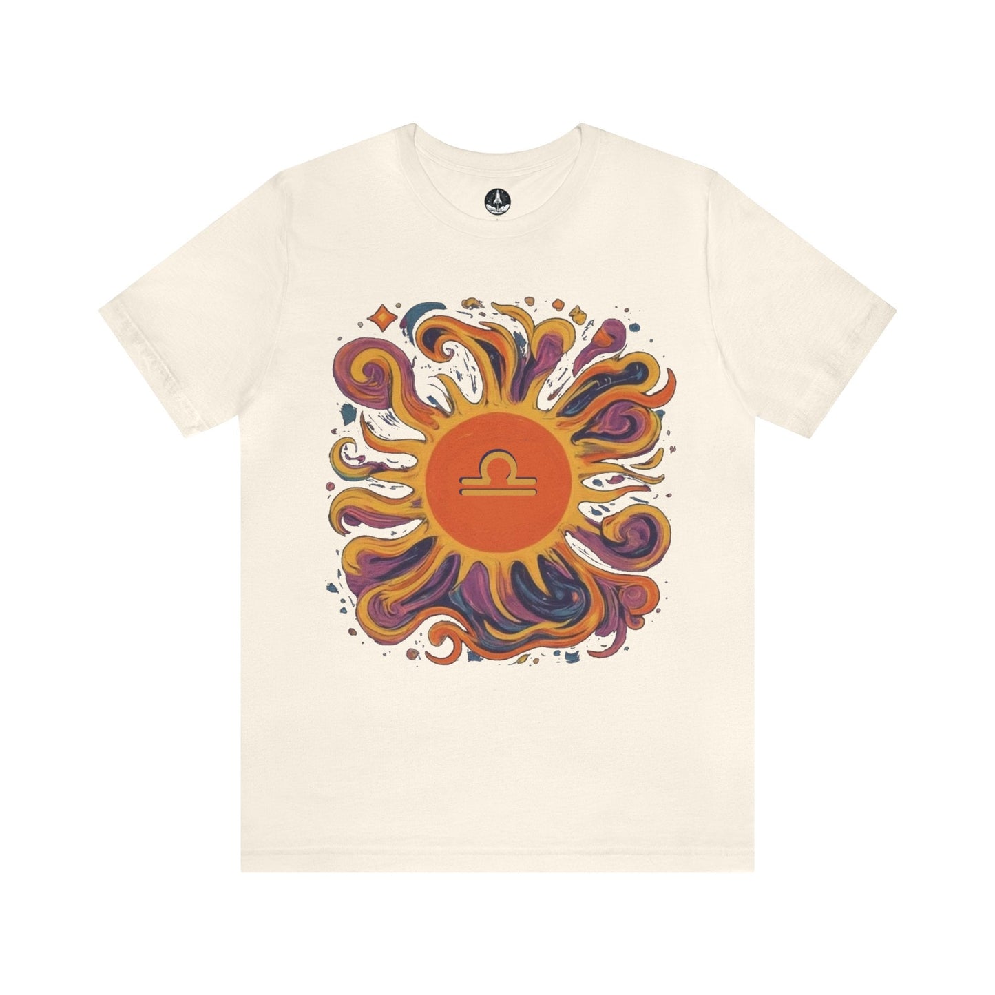 T-Shirt Natural / S Libra Sun Harmony T-Shirt: Elegance in Equipoise