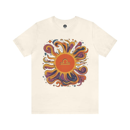 T-Shirt Natural / S Libra Sun Harmony T-Shirt: Elegance in Equipoise