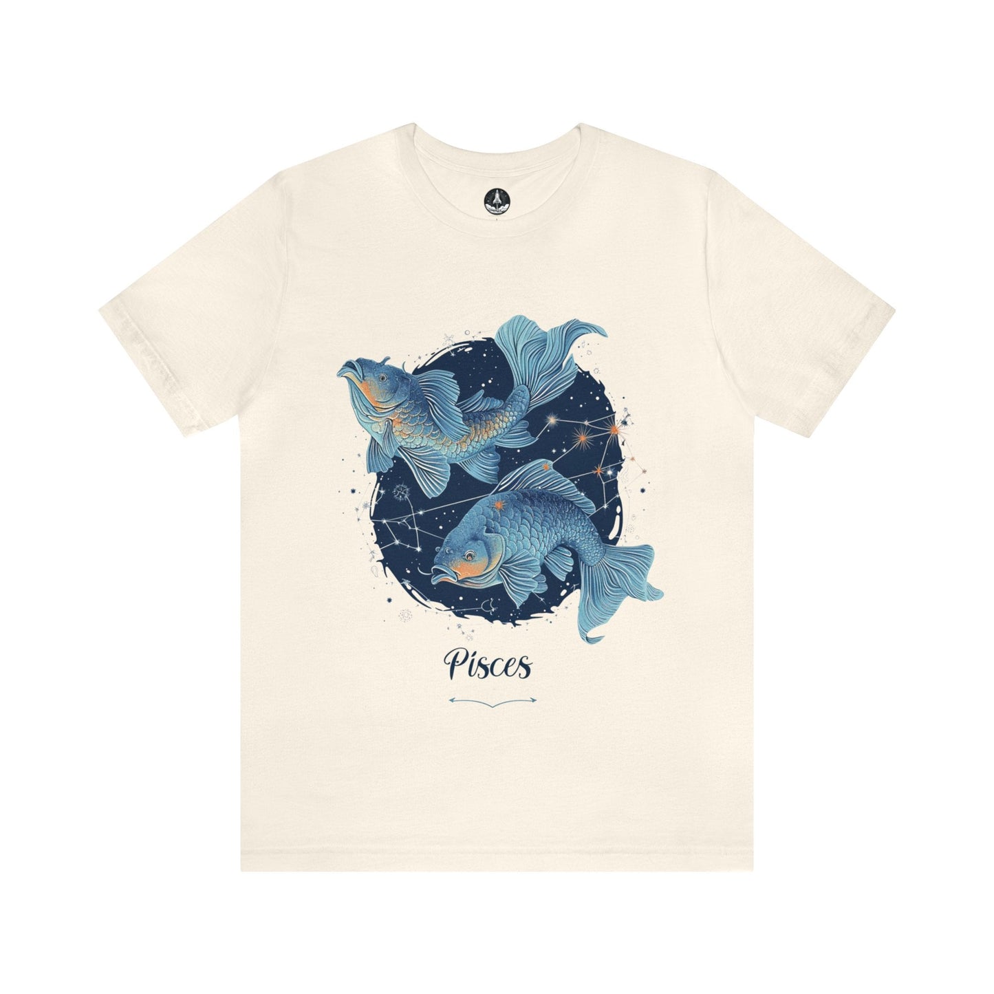 T-Shirt Natural / S Mystic Pisces Flow T-Shirt: Ocean-Inspired Design on Premium Fabric